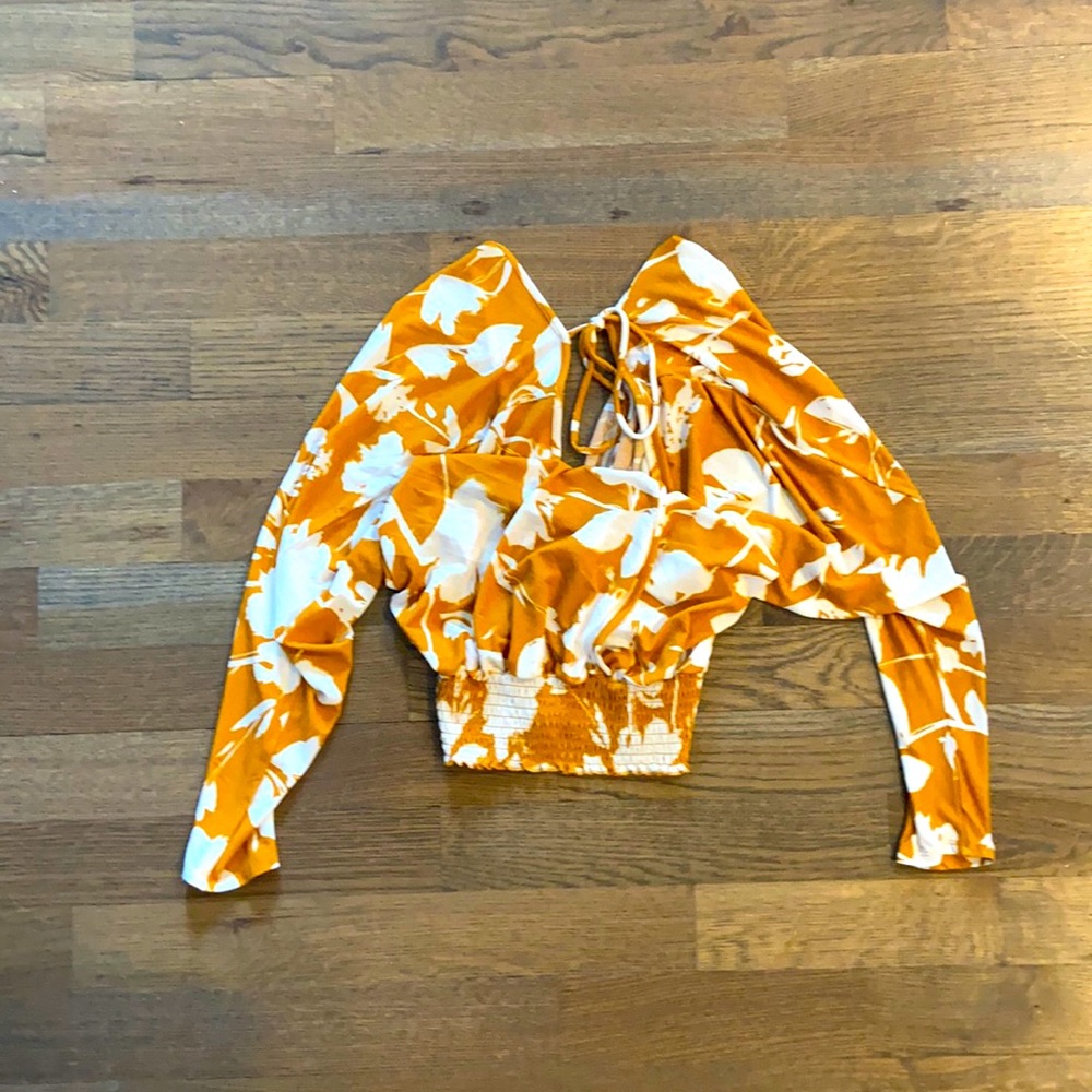 Halter open back shirt
